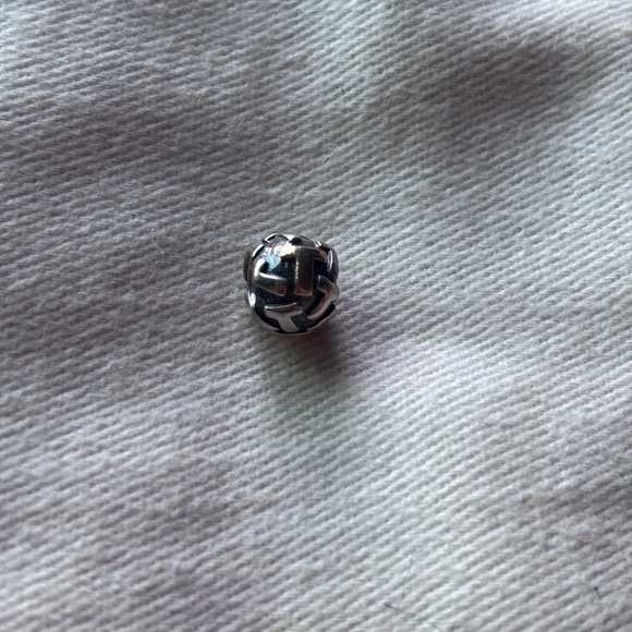 Pandora Vintage Silver Charm Bead T - Picture 2 of 2